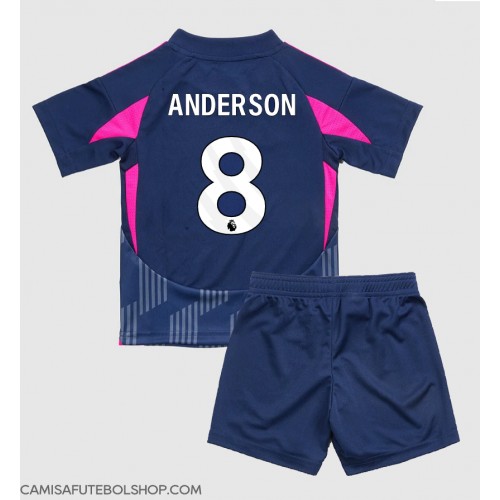 Camisa de time de futebol Nottingham Forest Elliot Anderson #8 Replicas 2º Equipamento Infantil 2024-25 Manga Curta (+ Calças curtas)